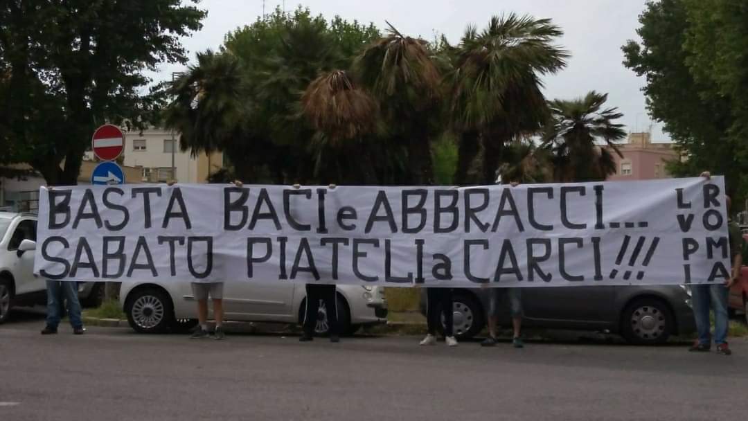 striscione roma lazio