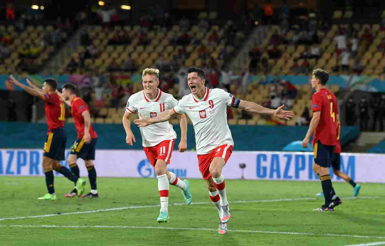 Euro 2020, Spagna-Polonia 1-1: Lewandowski risponde a Morata