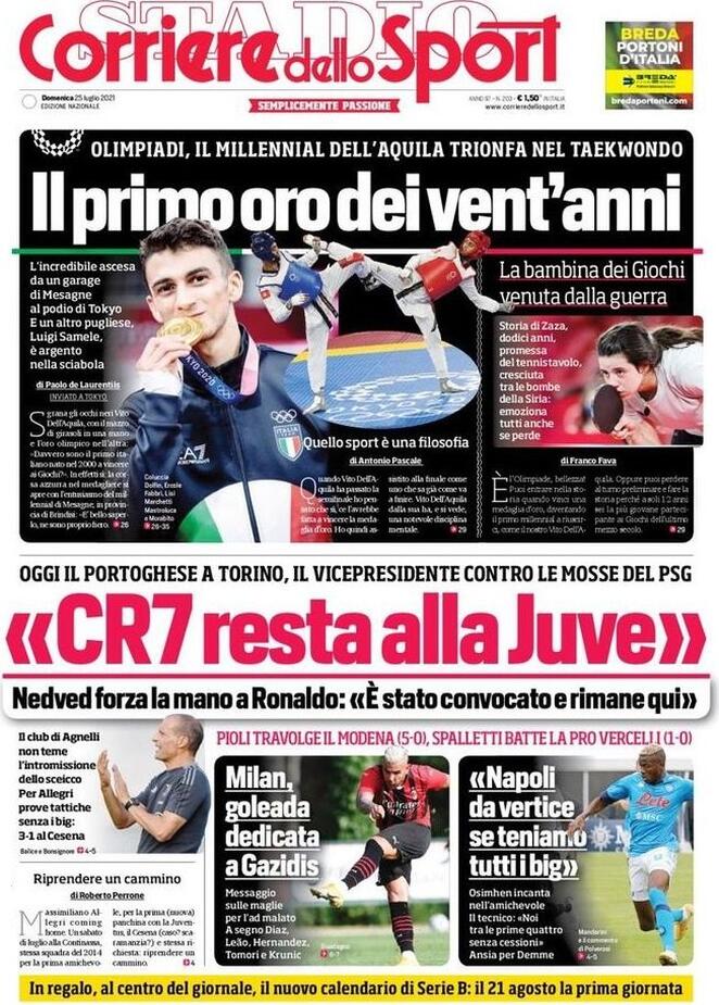 Corriere dello Sport | "CR7 resta alla Juve"