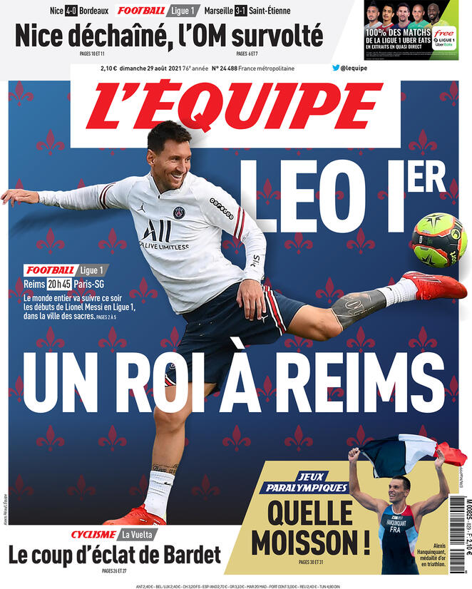 equipe-messi-psg-ligue-1-prima-pagina-29-agosto