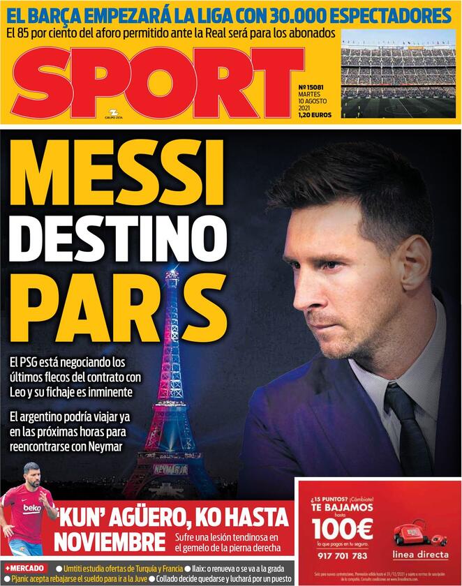 Sport, la prima pagina di oggi 10 agosto 2021