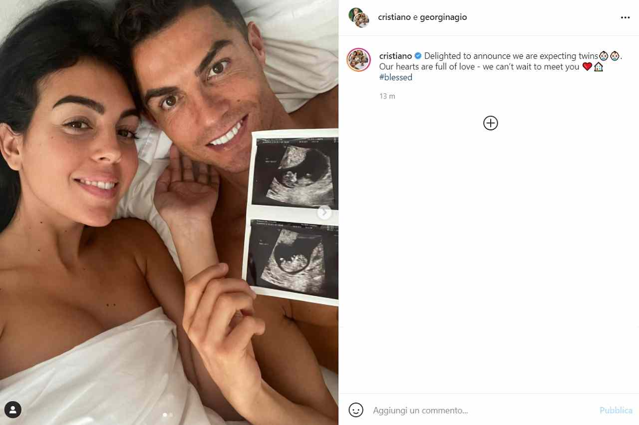 Ronaldo e Georgina annunciano due gemelli