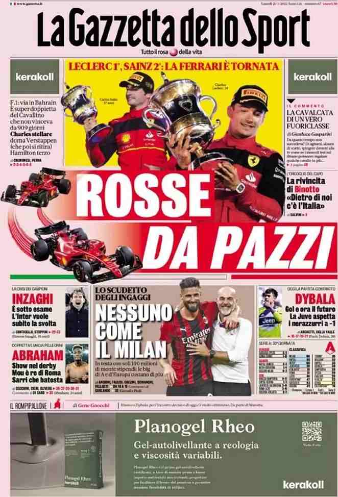 La Gazzetta dello Sport | Rosse da pazzi