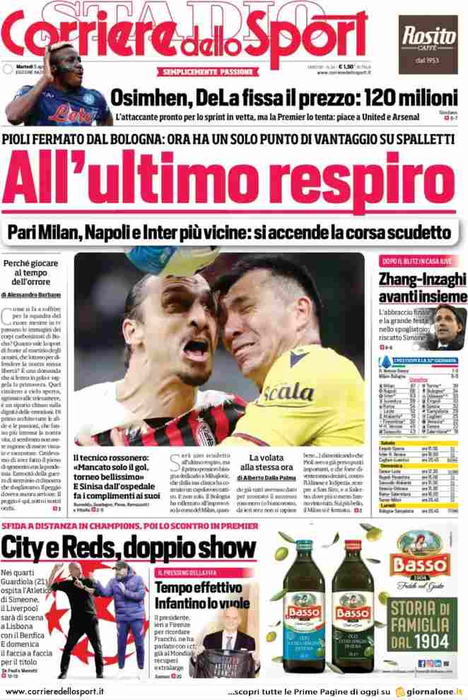 Corriere dello Sport | All'ultimo respiro