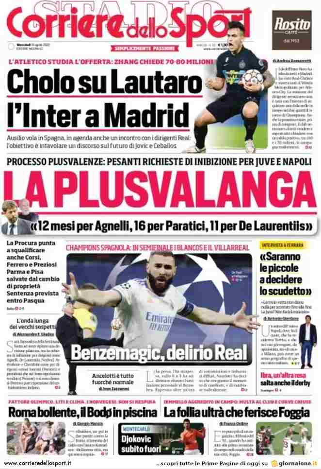 Corriere dello Sport | La plusvalanga