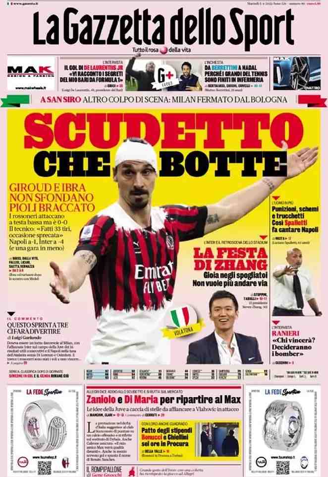 La Gazzetta dello Sport | Scudetto che botte