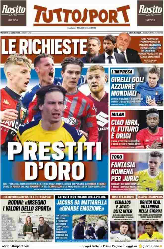 Tuttosport | Prestiti d'Oro