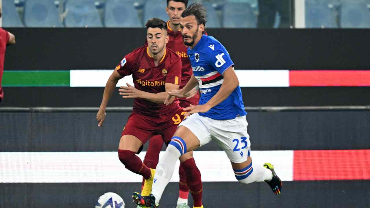 Sampdoria-Roma, i voti e il tabellino del primo tempo: Pellegrini chirurgico, Ferrari ingenuo