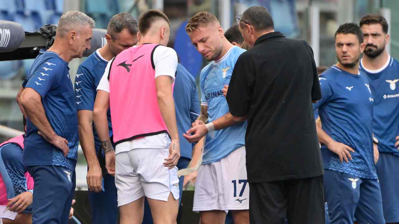 lazio immobile sarri infortunio tempi calciomercato.it 20221016