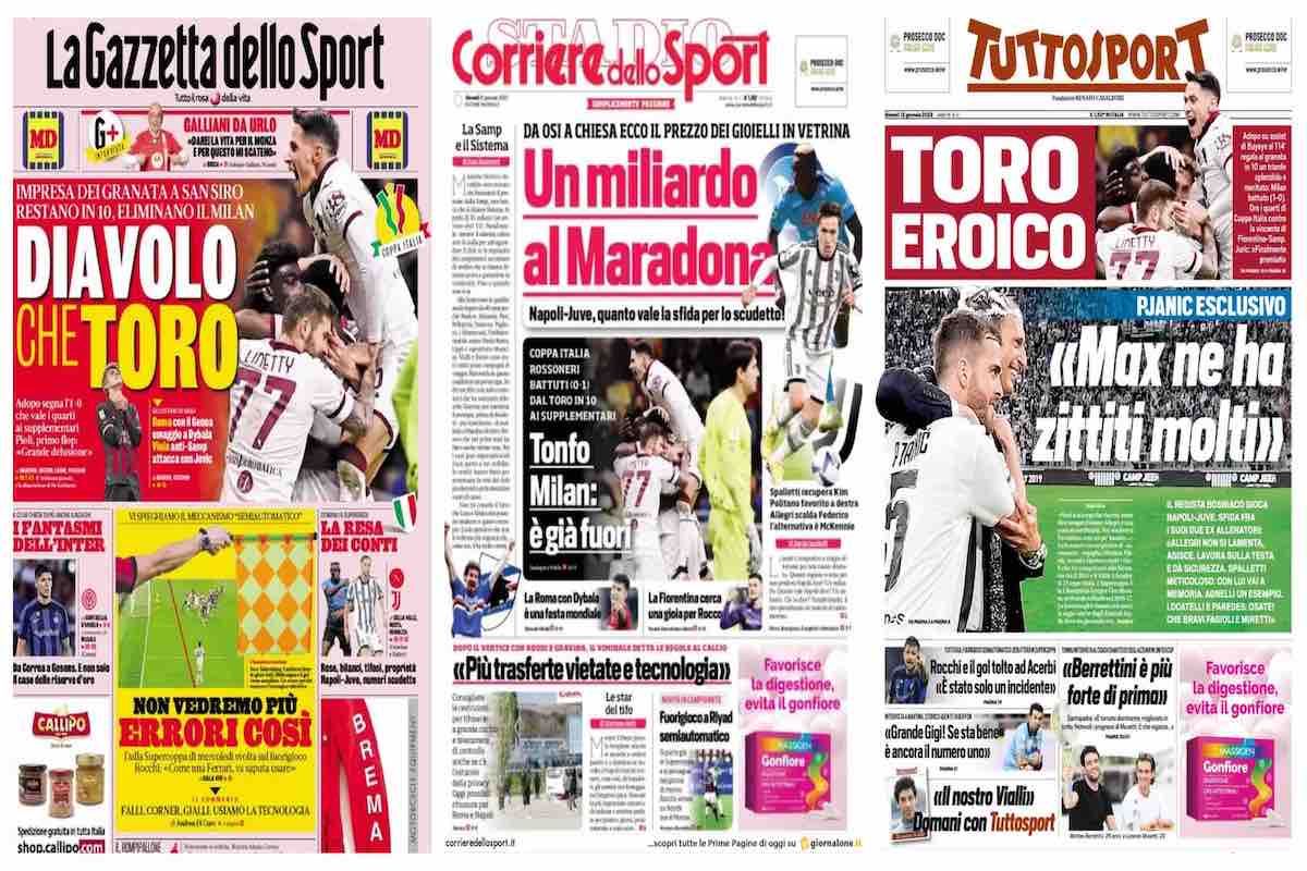 Quotidiani Sportivi, 12 gennaio