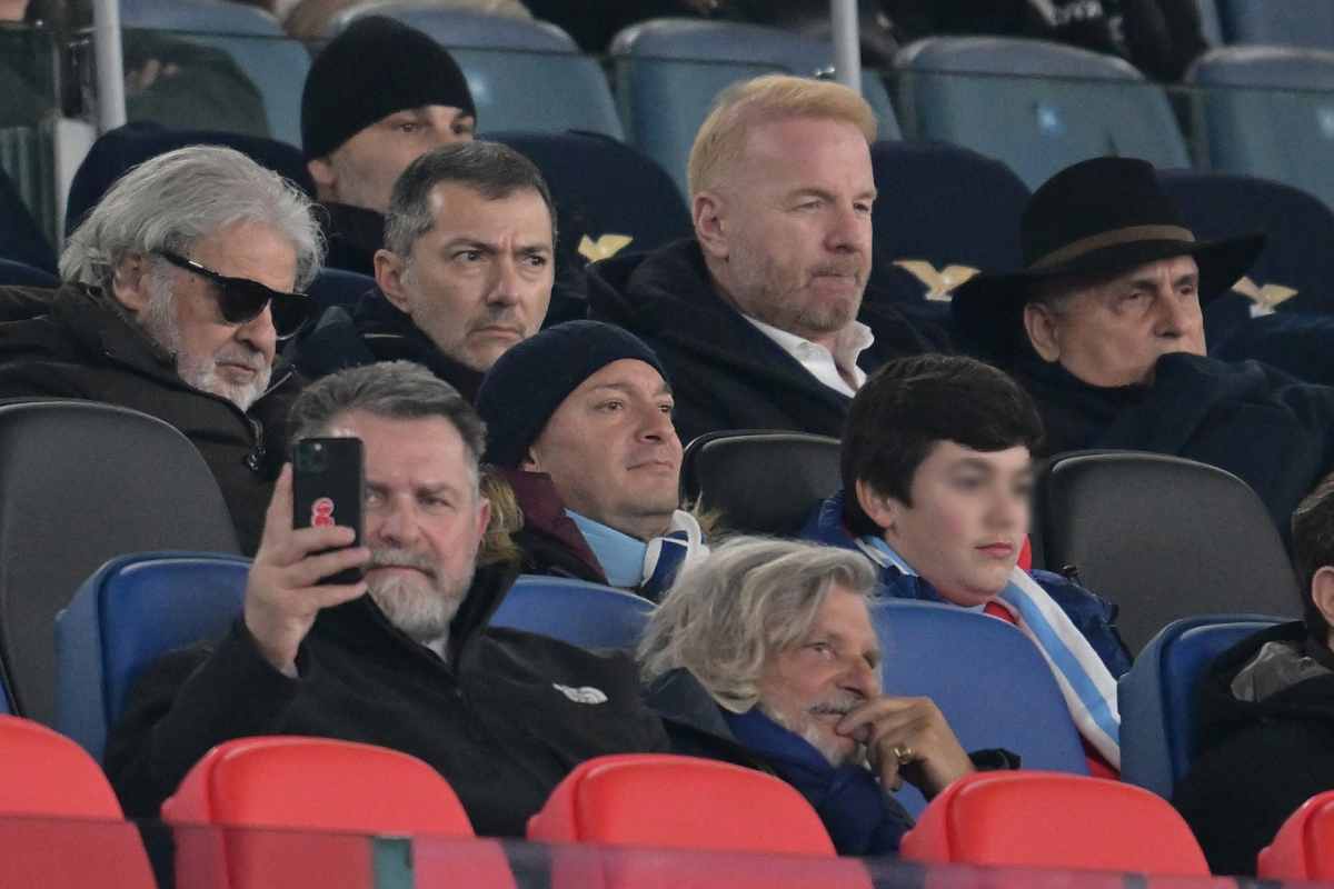 Ferrero allo stadio per Lazio-Sampdoria: cori dei tifosi