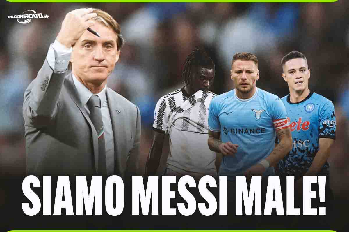 Italia, Mancini lancia l'allarme: "Siamo messi male"