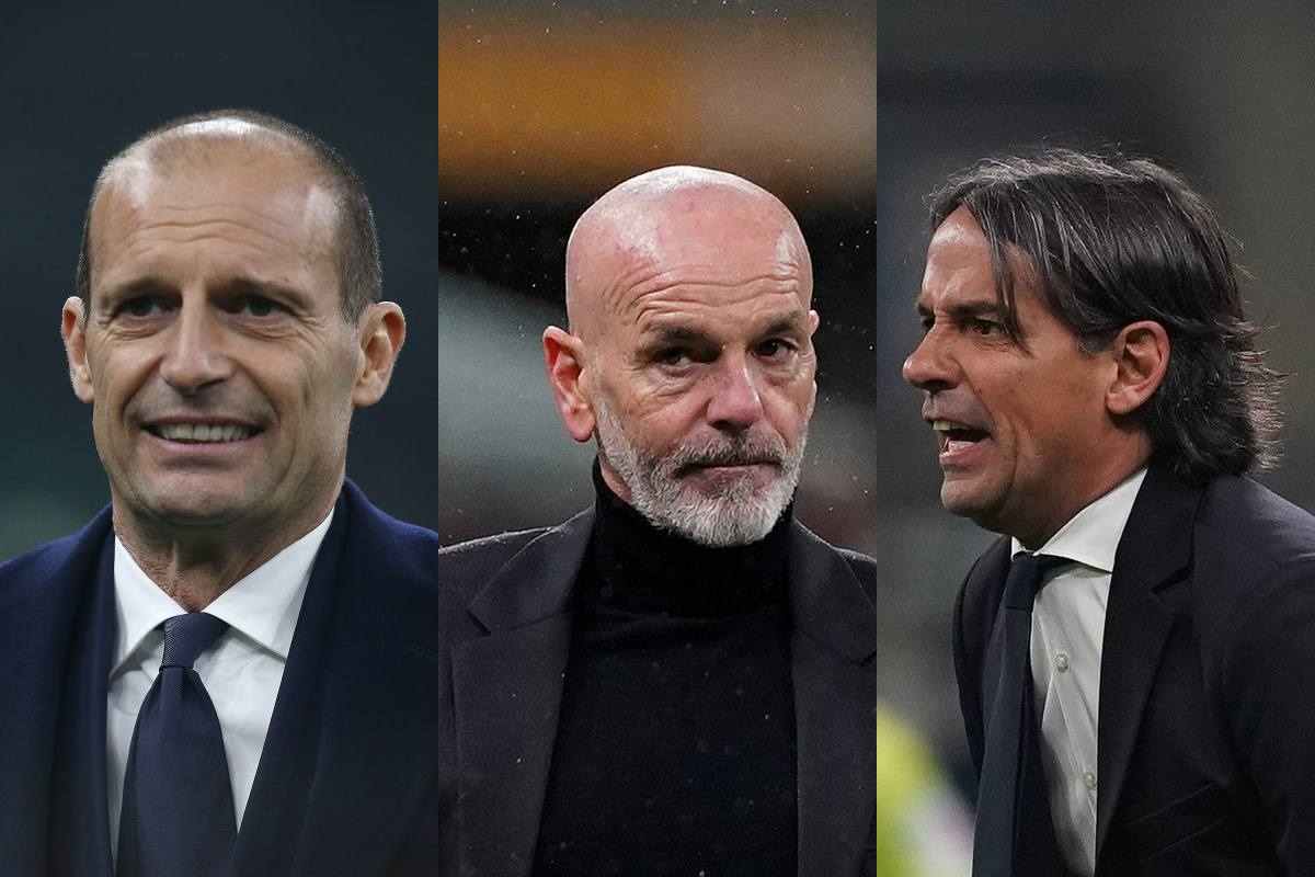 Allegri, Pioli e Inzaghi: Juventus, Milan e Inter mischiano le panchine