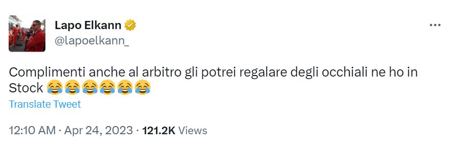 Lapo Elkann Tweet