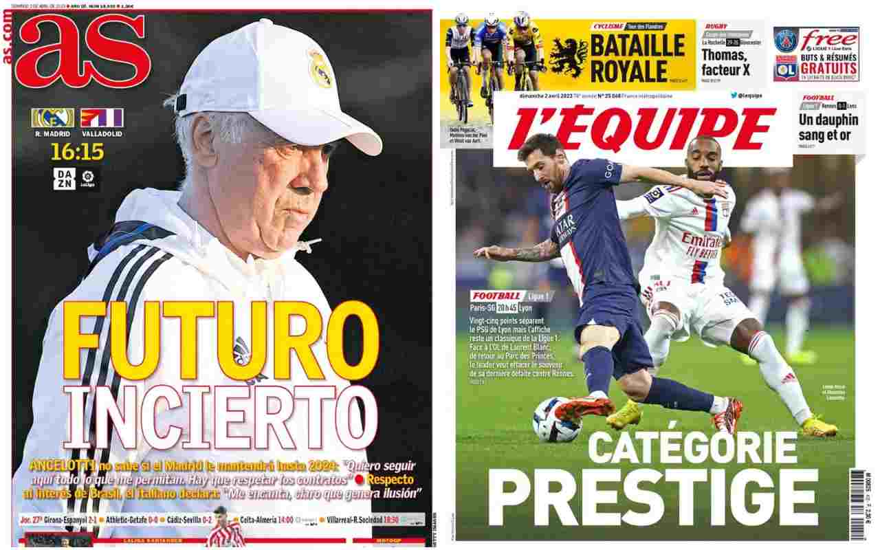 Rassegna stampa, le prime pagine dei quotidiani sportivi esteri del 2 aprile