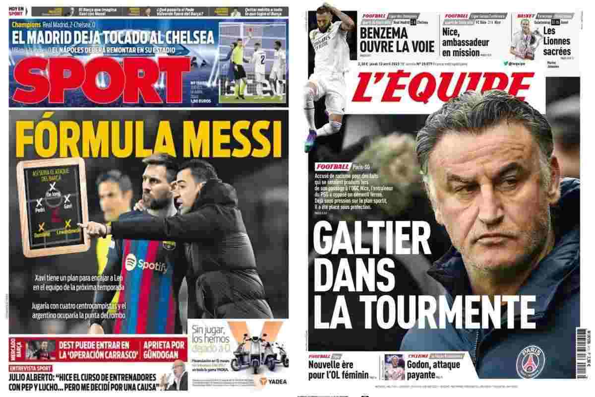 Rassegna stampa, le prime pagine dei quotidiani sportivi del 13 aprile 2023