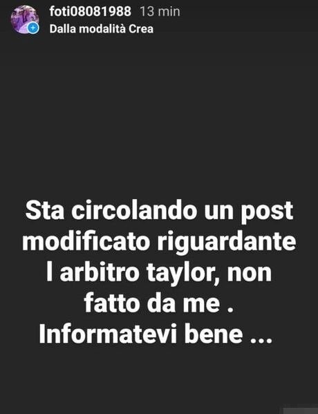 Salvatore Foti smentisce il commento contro Taylor