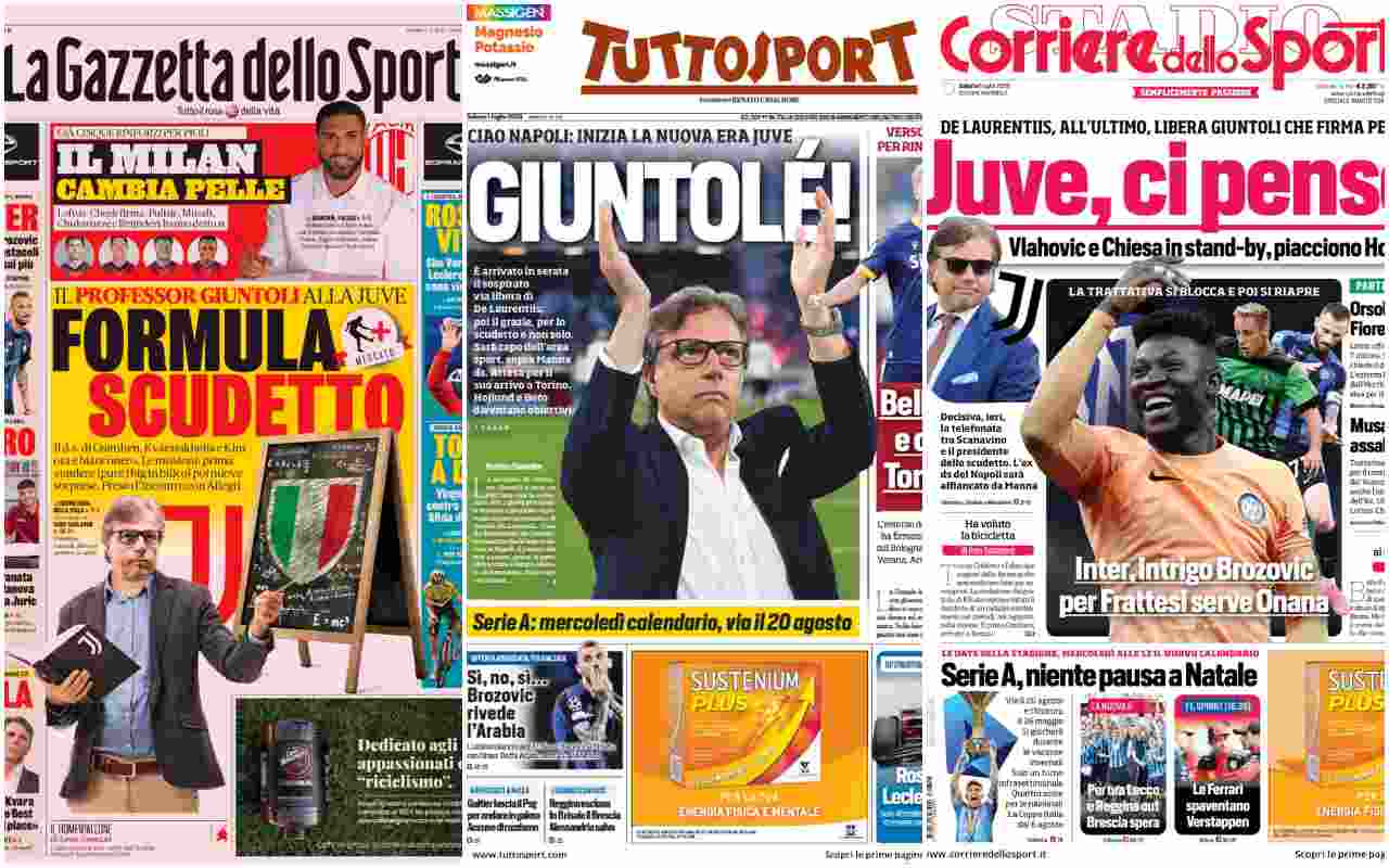 Rassegna stampa, le prime pagine dei quotidiani sportivi del 1 luglio