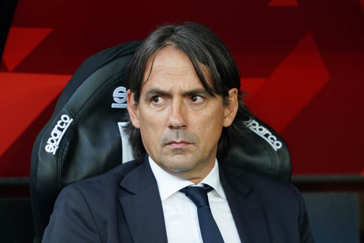 Lo sguardo di Inzaghi in panchina