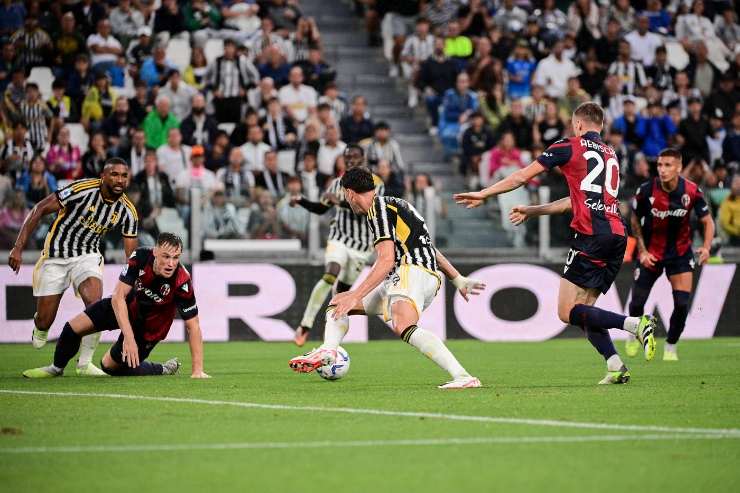 Juve e Bologna in azione