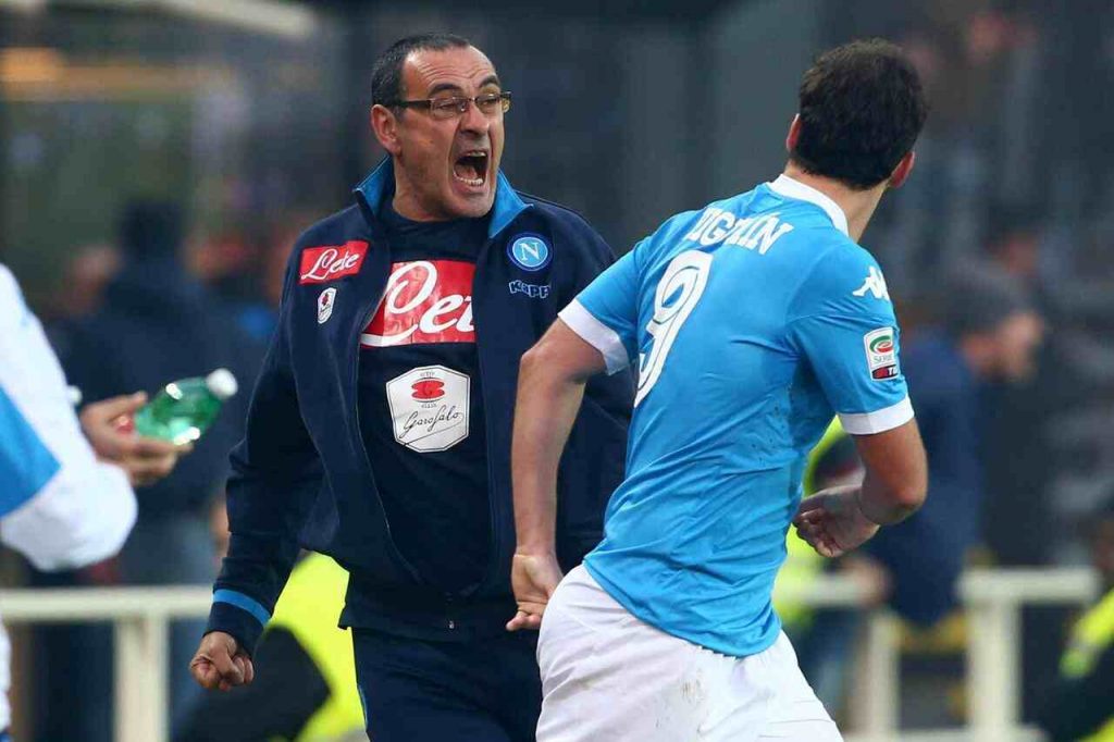 Sarri ai tempi della panchina del Napoli