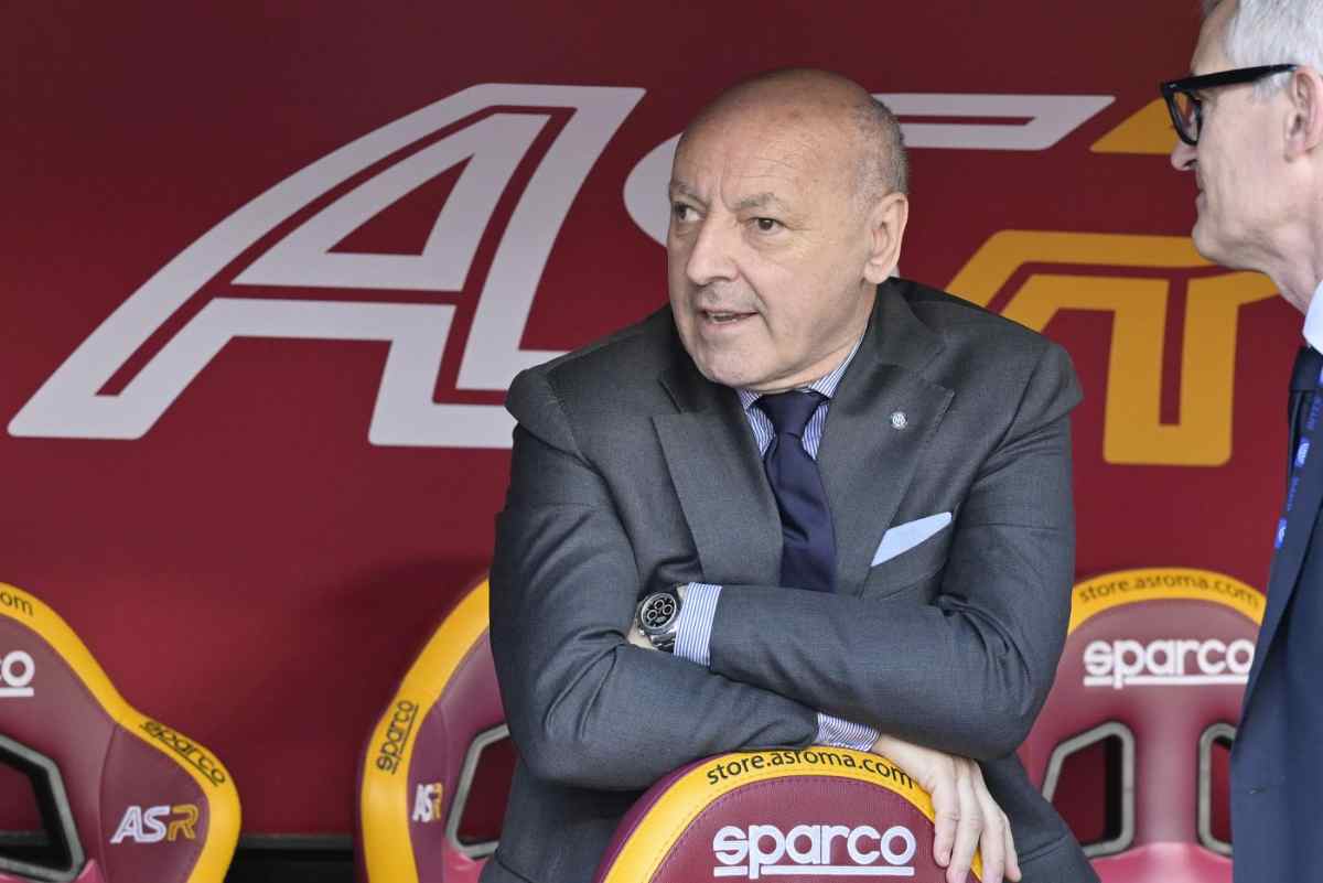 Marotta prima di Roma-Inter in panchina