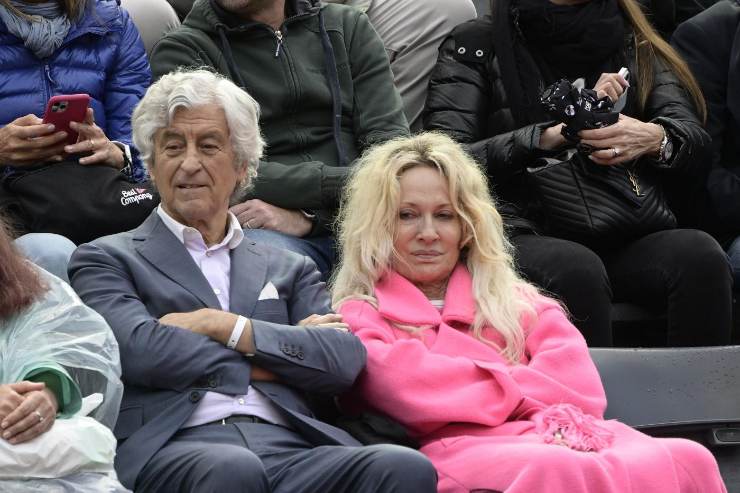 Rivera in tribuna agli Internazionali di Tennis a Roma 