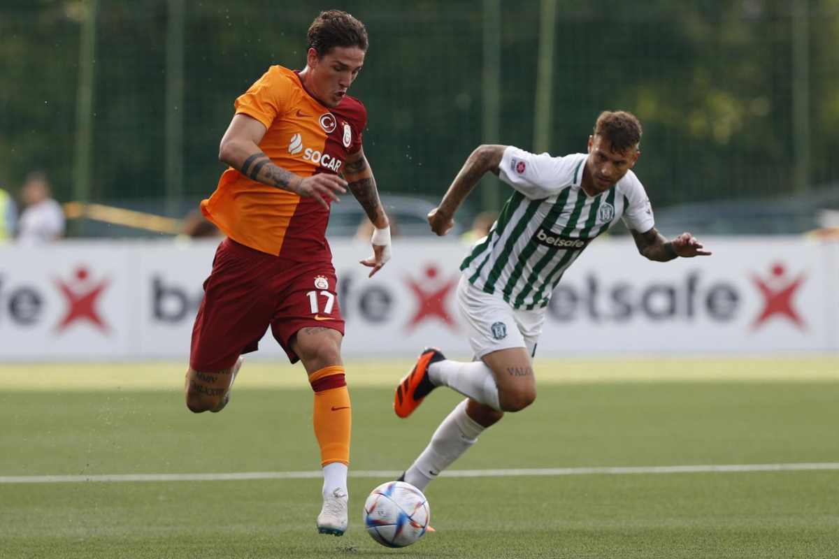 Zaniolo in azione con la maglia del Galatasaray