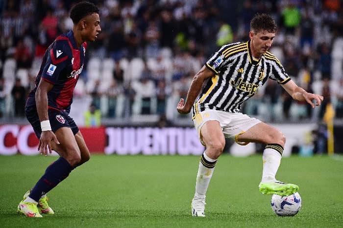 Andrea Cambiaso con la Juve