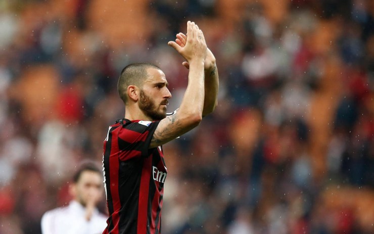 Bonucci con la maglia del Milan