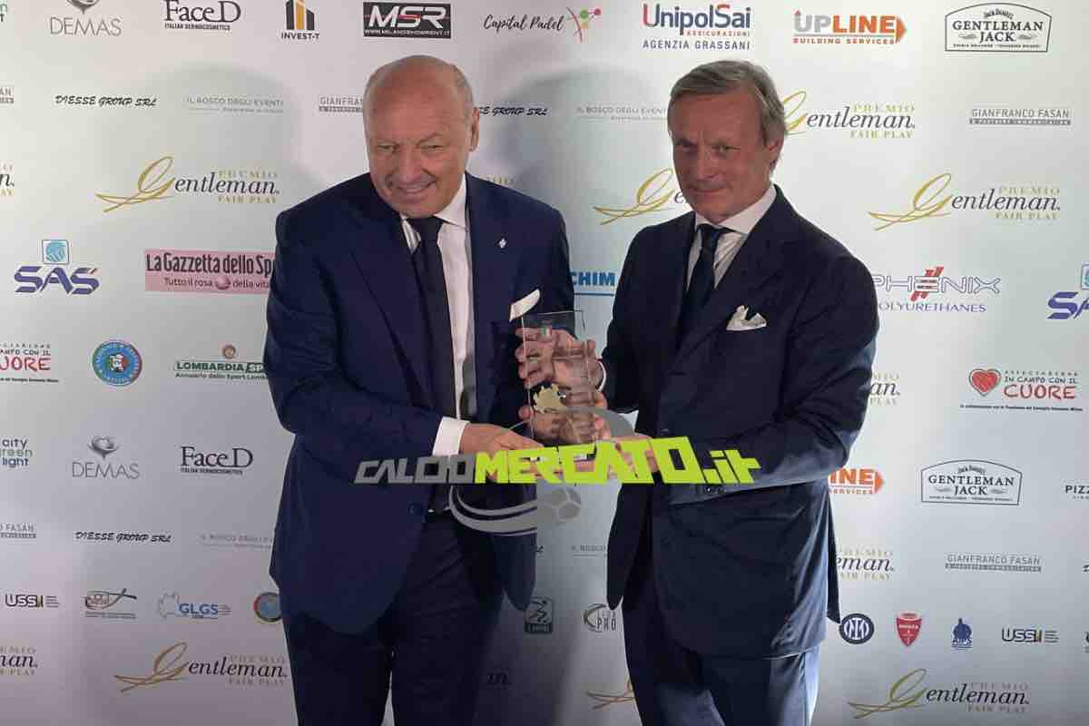 Inter, Premio Gentleman a Marotta