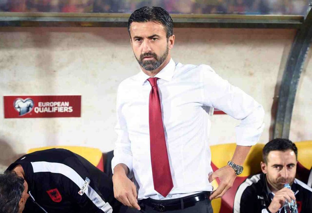 Panucci all'epoca della panchina dell'Albania