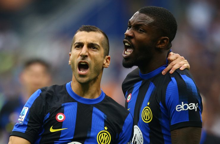 Mkhitaryan esulta con Thuram