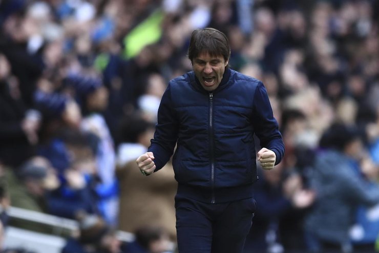 L'esultanza di Antonio Conte