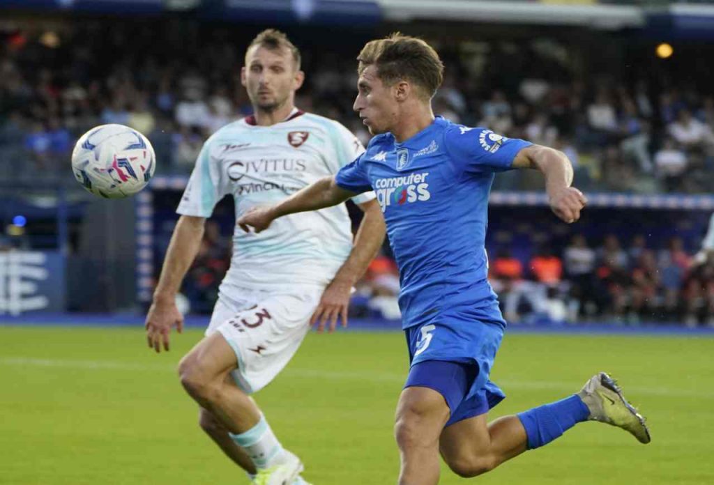 Baldanzi in azione nella vittoriosa partita contro la Salernitana