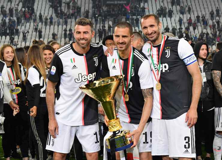 Barzagli, Bonucci e Chiellini alla Juve