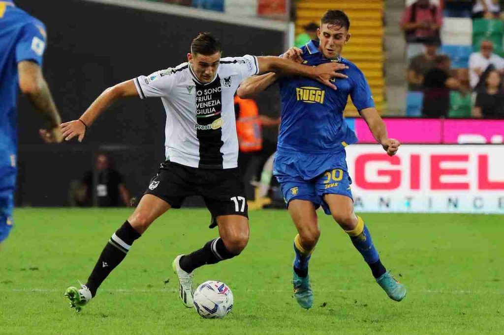 Lucca in azione in una gara di campionato di Serie A