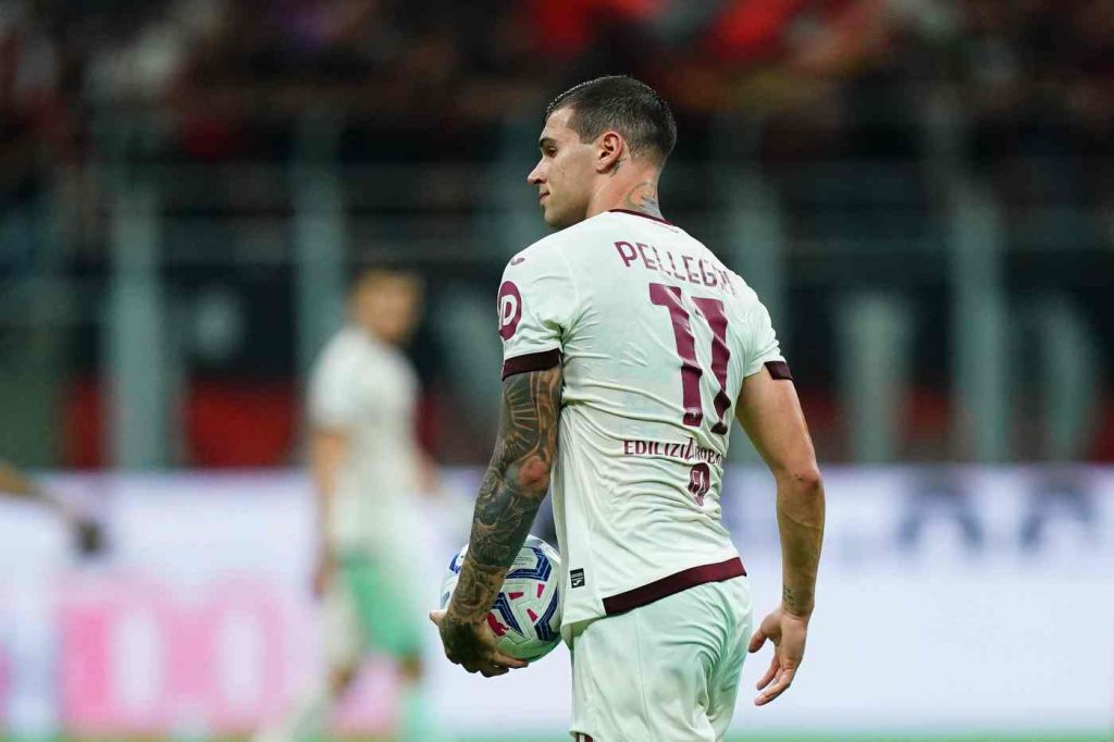 Pietro Pellegri in una gara di inizio campionato di A stagione 2023-2024