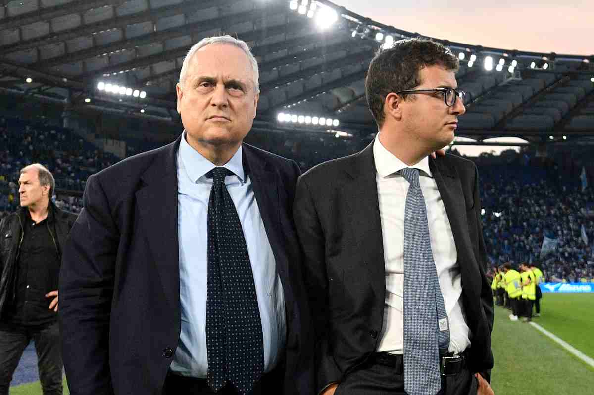 Claudio Lotito con il figlio Enrico