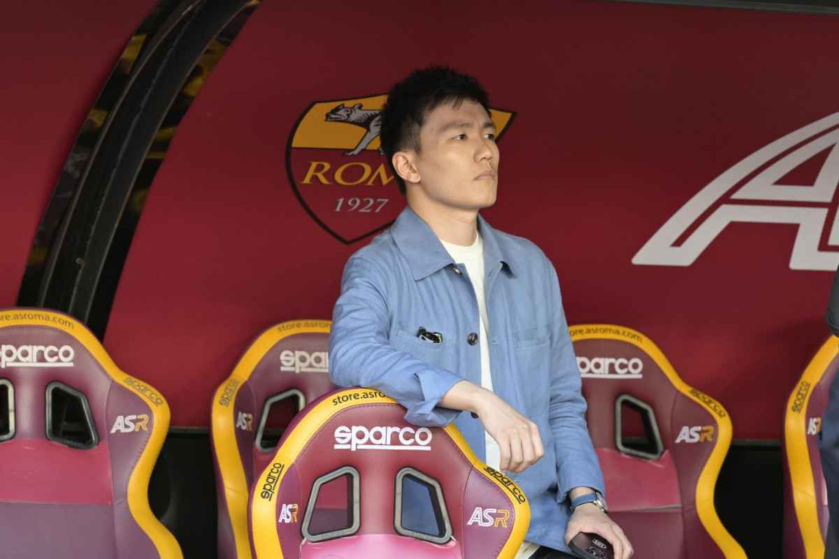 Steven Zhang nella panchina della Roma