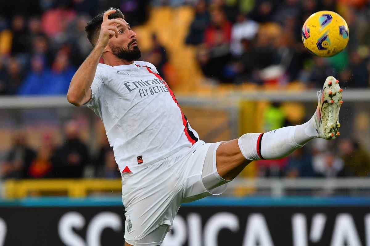 Lecce-Milan, Giroud perde la testa: espulso