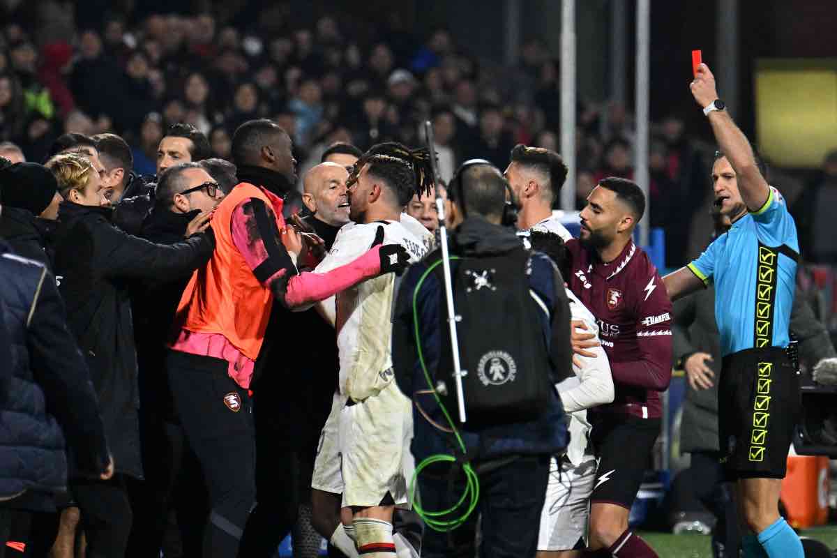 Espulsione Salernitana-Milan