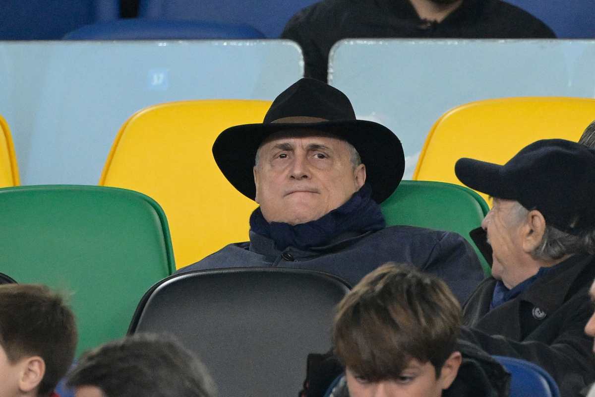 Lotito in tribuna