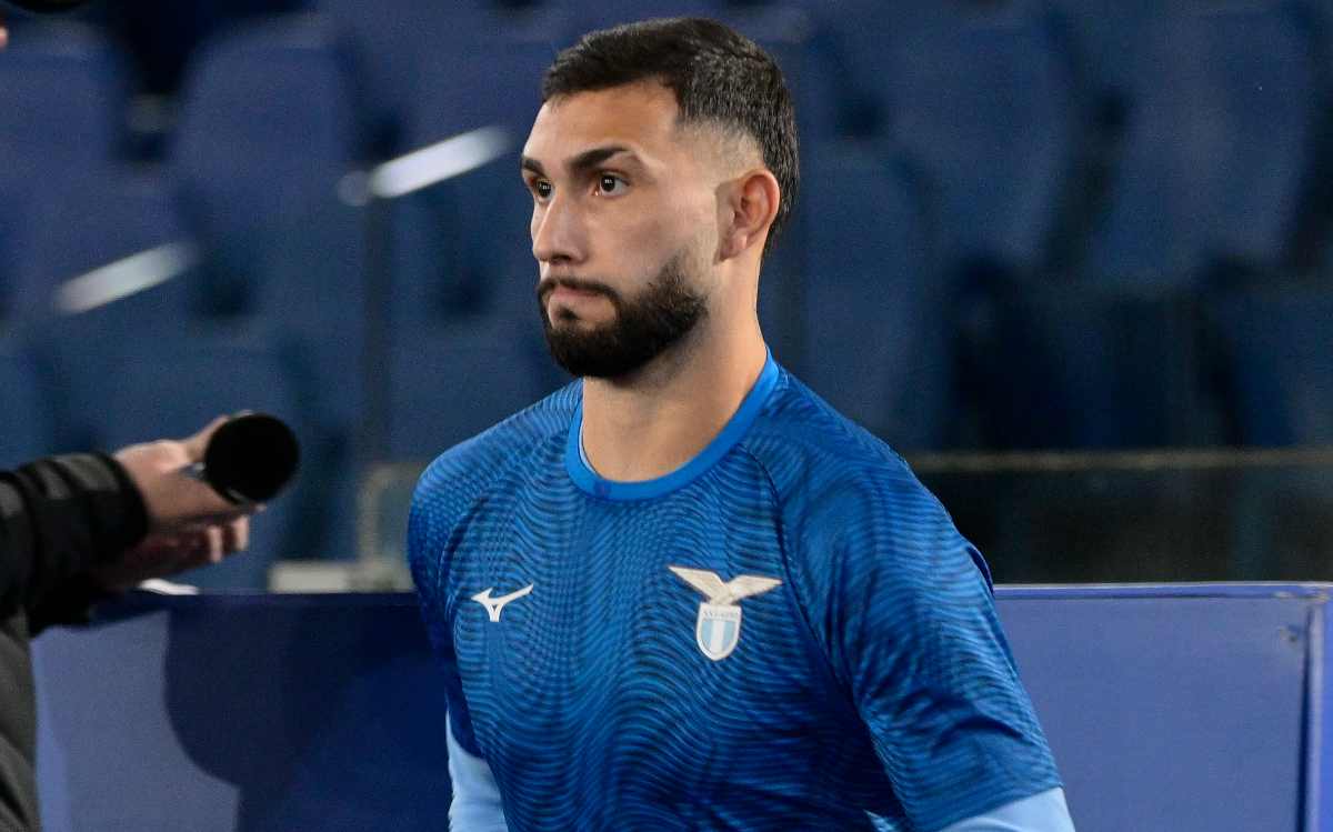 castellanos in lazio-frosinone nel riscaldamento