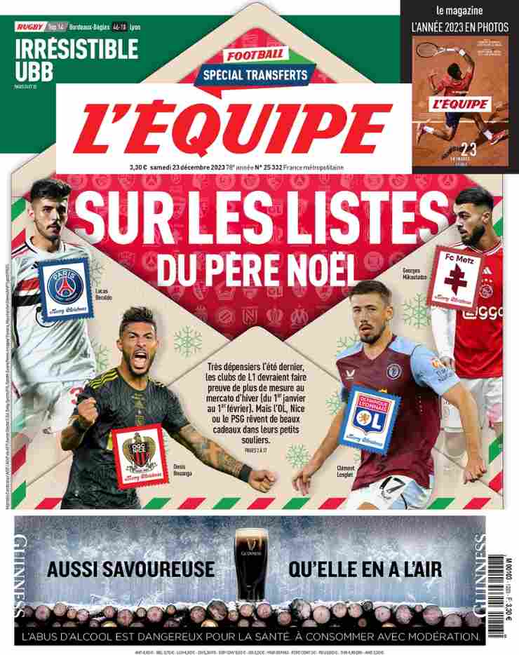 Titoli prima pagina L'Equipe