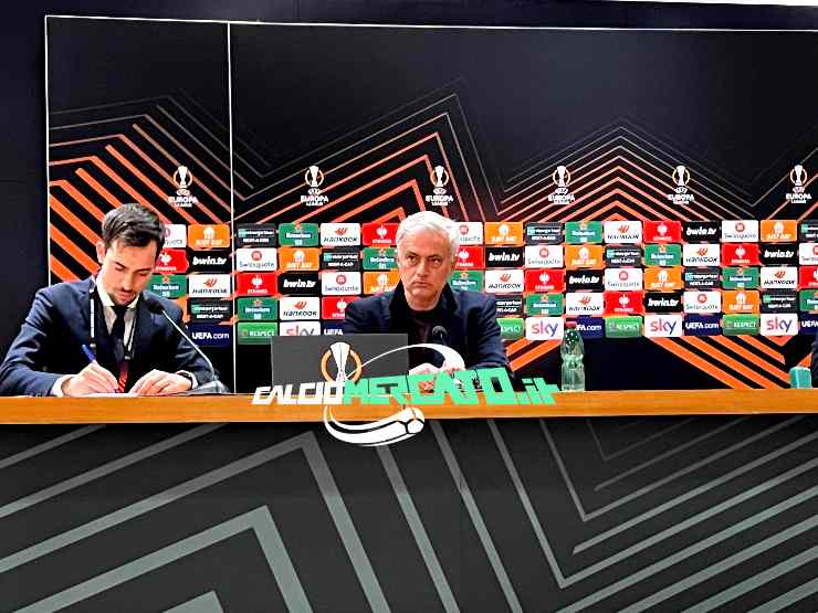 mourinho in conferenza dopo roma-sheriff