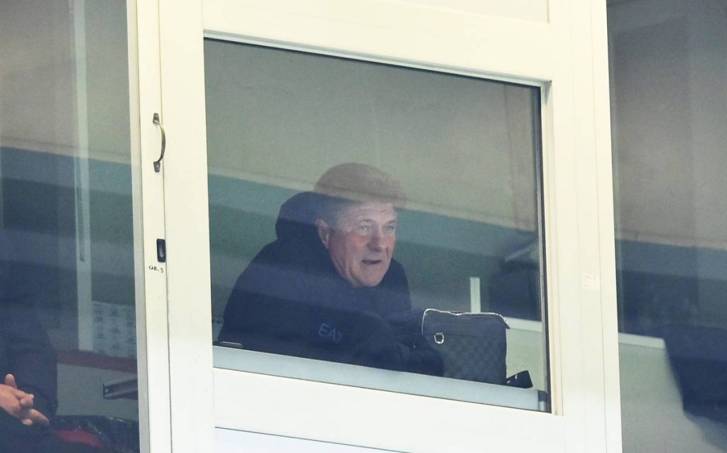 Walter Mazzarri in tribuna per Torino-Napoli