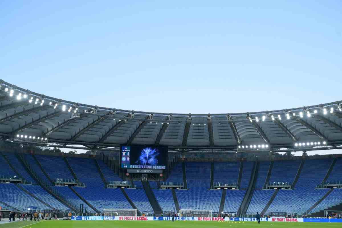 lazio-napoli, curva nord deserta