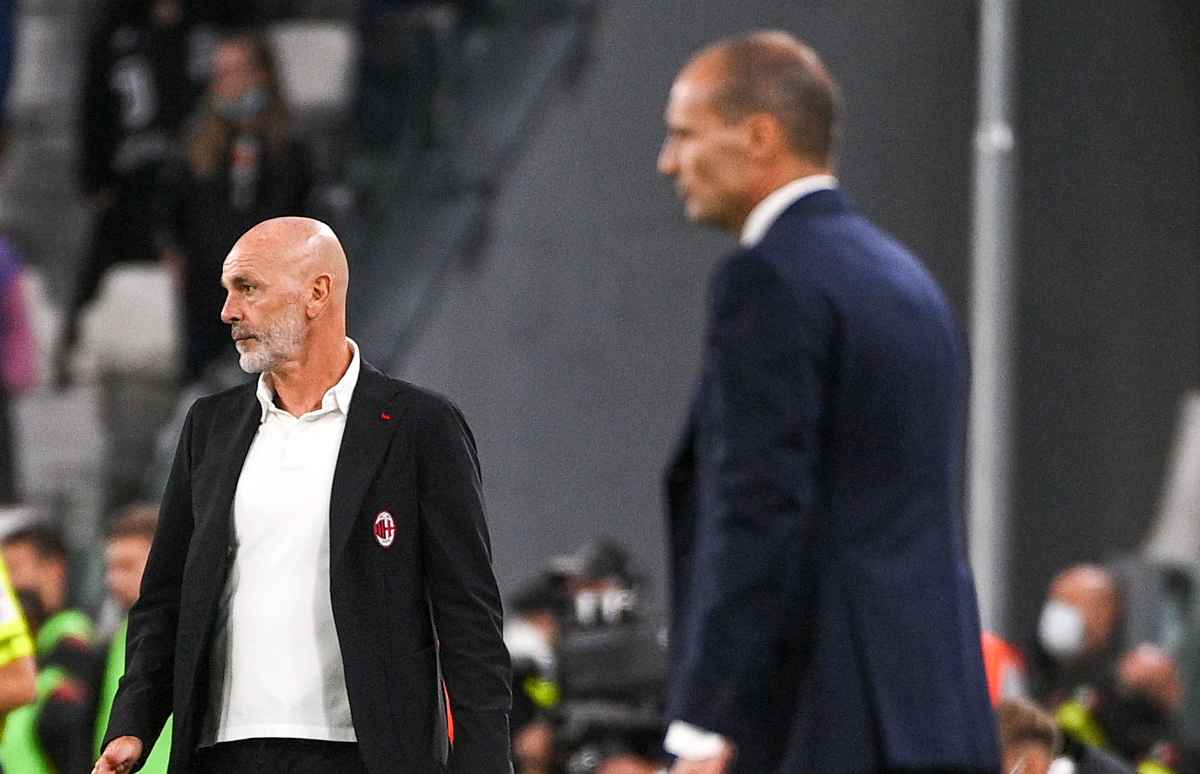 pioli e allegri in panchina in juve milan