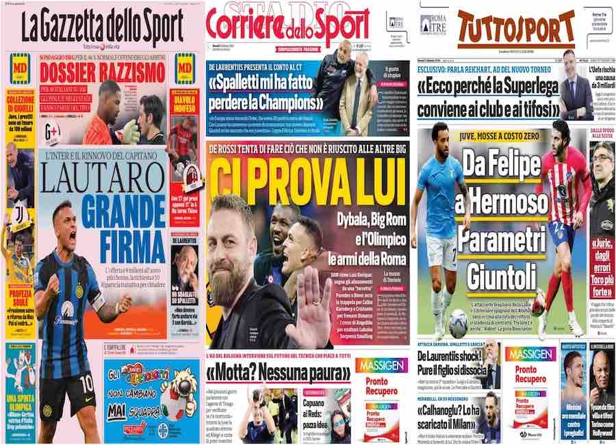 Quotidiani 8 febbraio